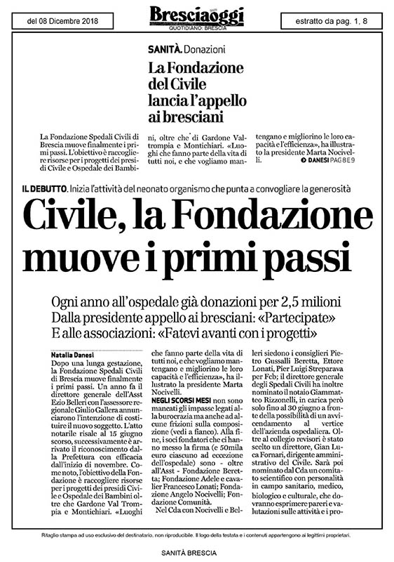 Articolo rassegna stampa
