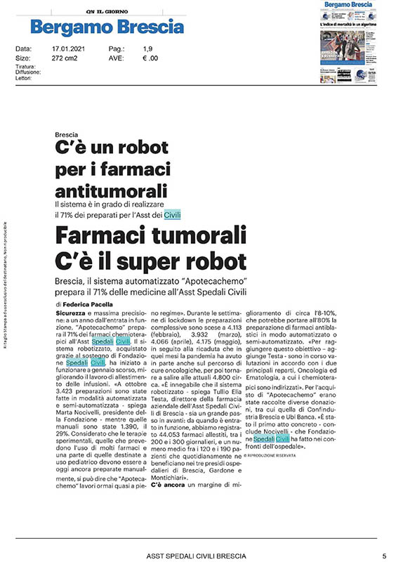 Articolo rassegna stampa