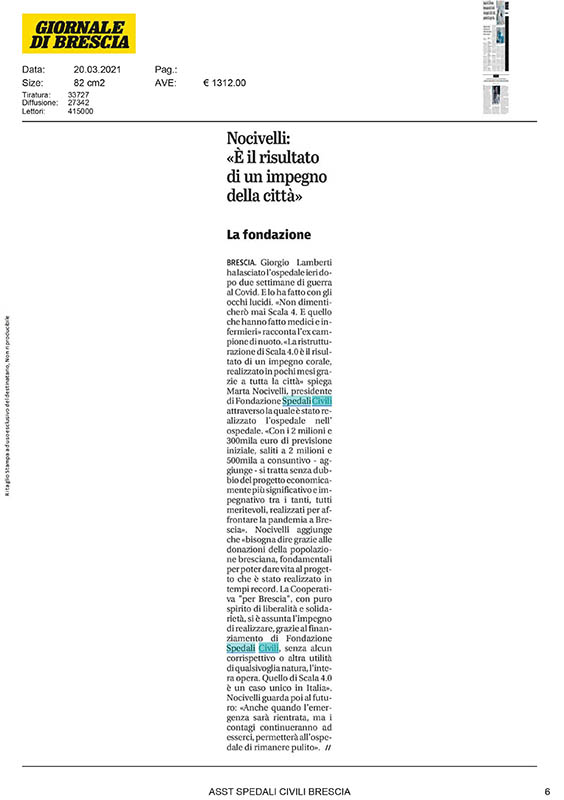 Articolo rassegna stampa