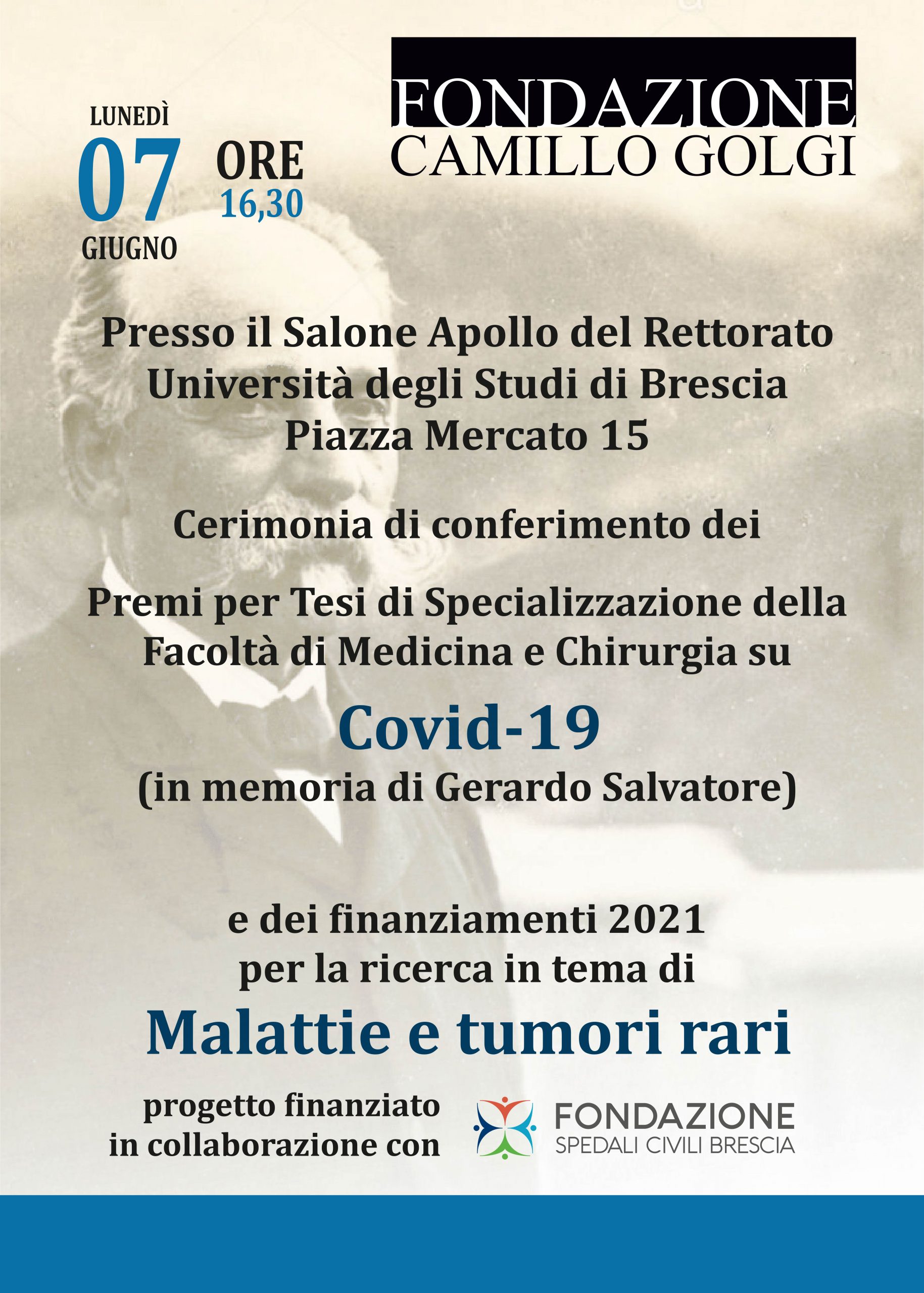 Volantino Fondazione Spedali Civili e Fondazione Emilio Golgi