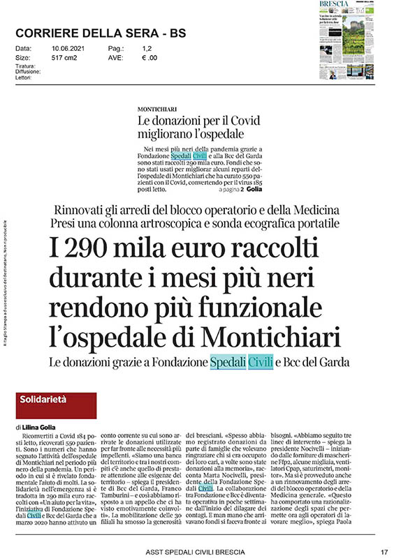 Articolo rassegna stampa