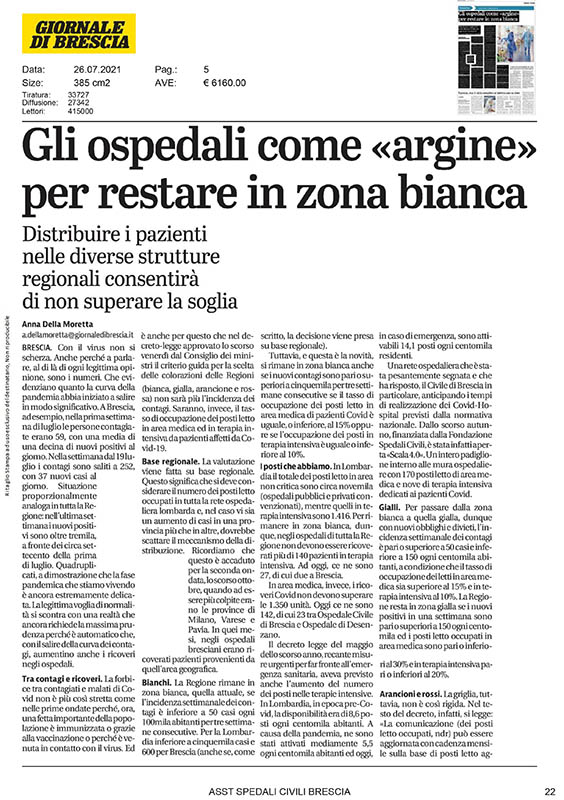 Articolo rassegna stampa