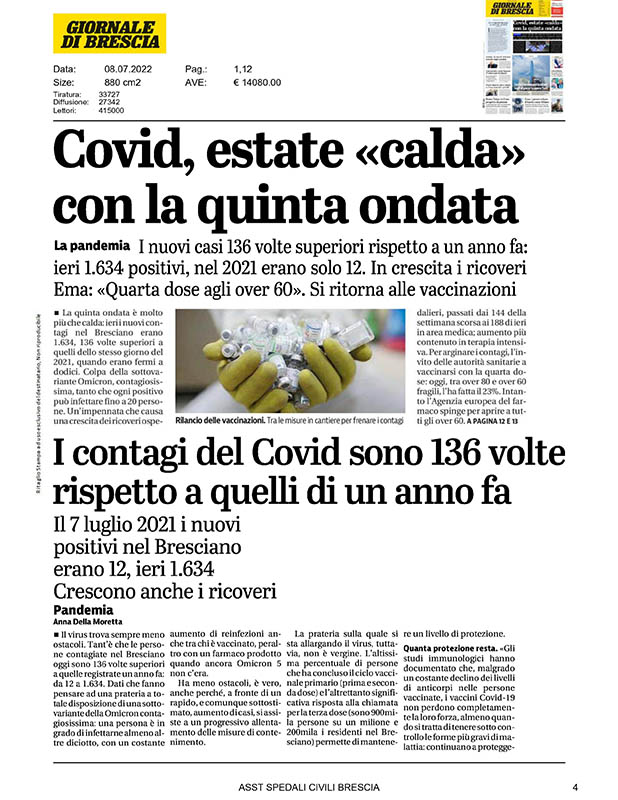 Articolo rassegna stampa