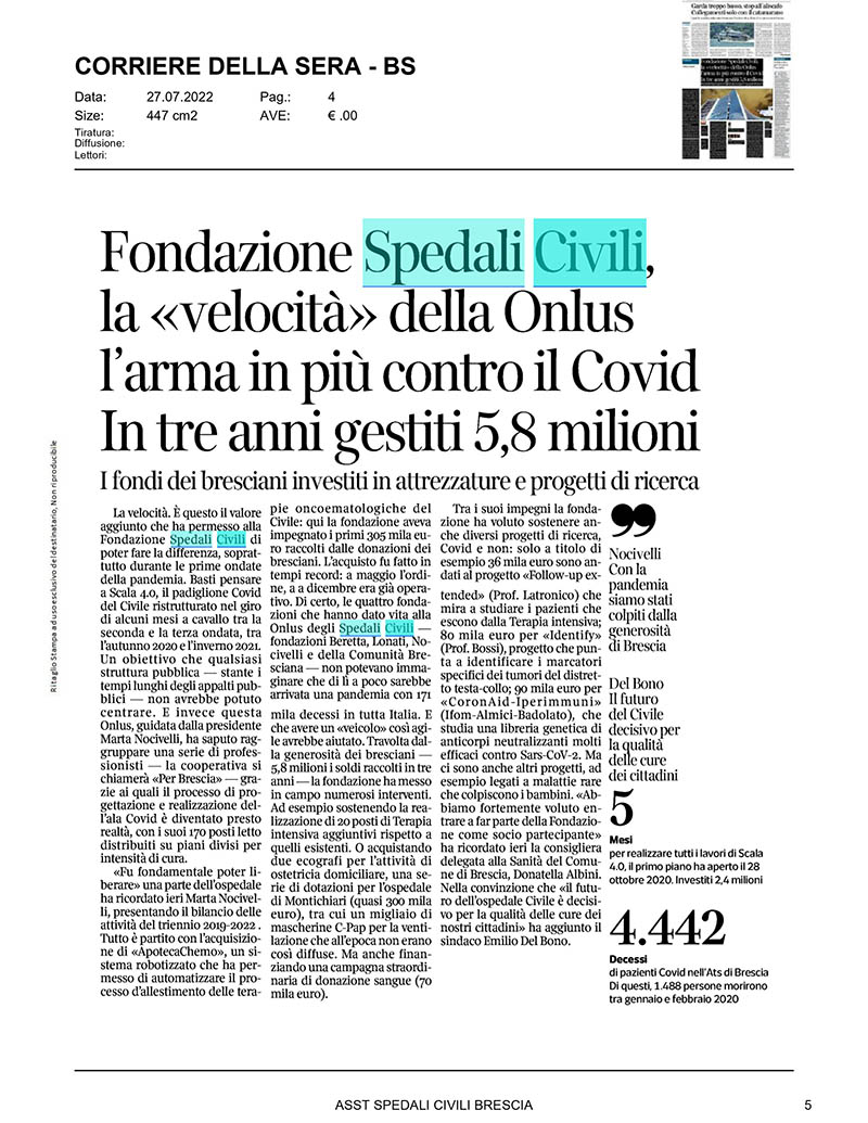 Articolo rassegna stampa