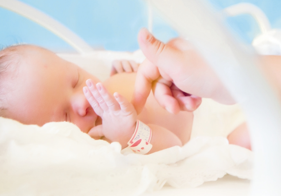 Neonato in incubatrice