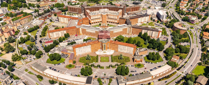 Vista dall'alto Spedali Civili Brescia