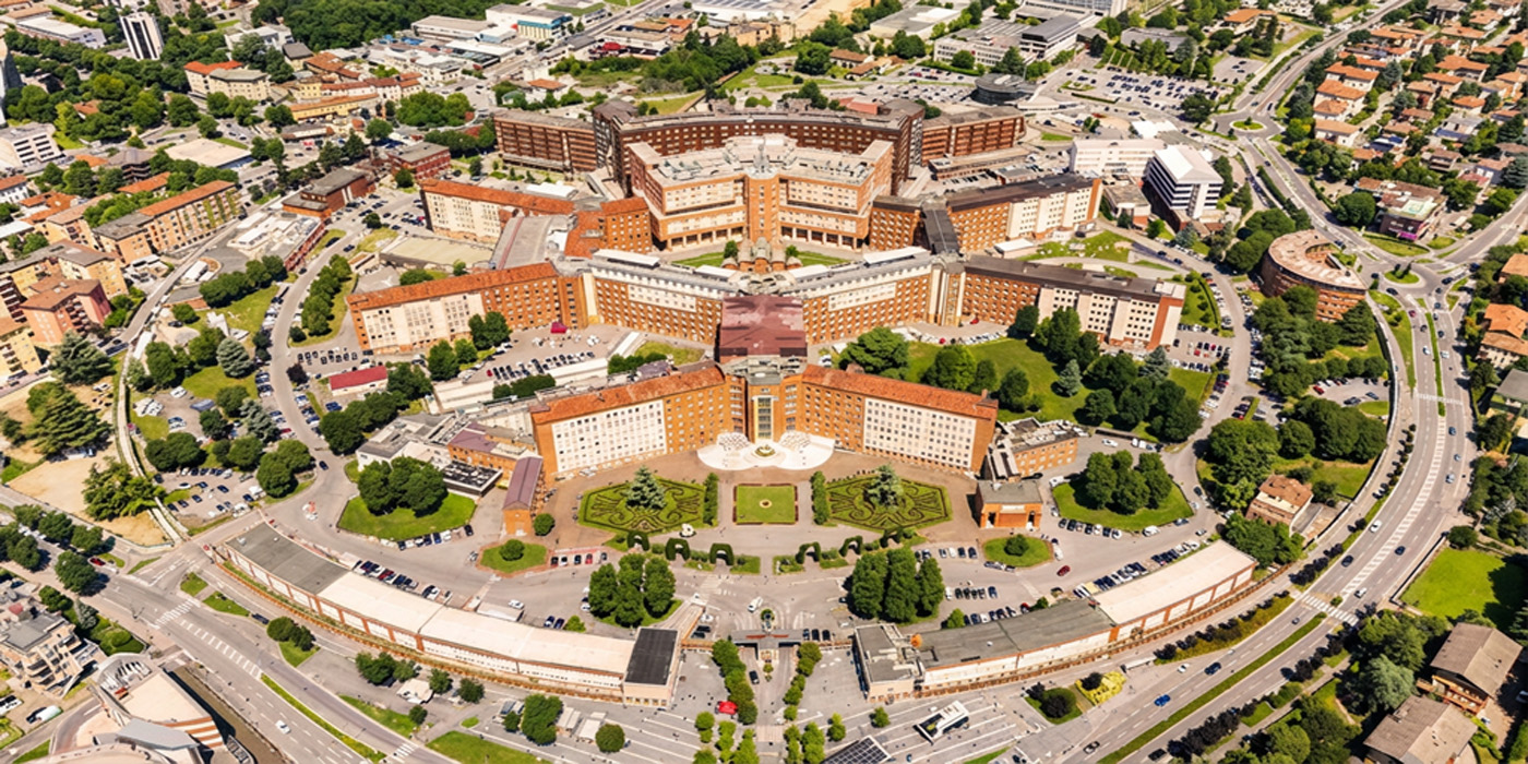Vista dall'alto Spedali Civili Brescia